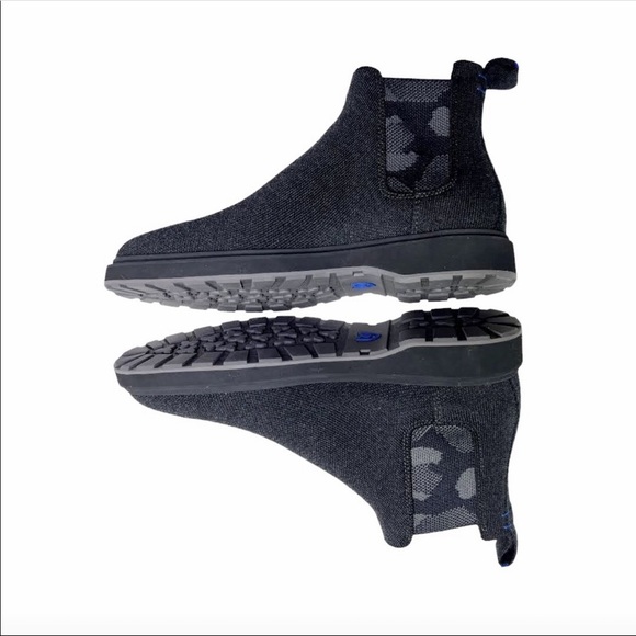 NWOT Rothy's The Merino Chelsea Boot, Granite Black With Camouflage Size 8 (Men) - Picture 14 of 14